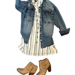 Striped Summer Midi Dress